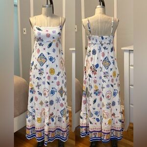 Womens Label of Love printed summer white maxi dress in size S.
